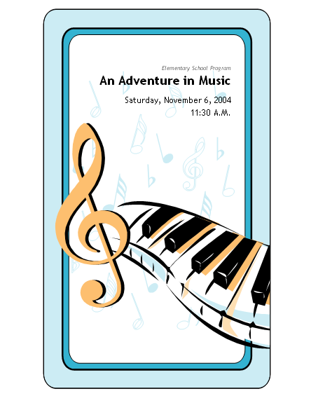 School Concert Event Program Template Microsoft Word Template MS 