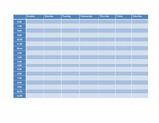 Weekly Timetable Template Microsoft Word Templates MS Office Templates