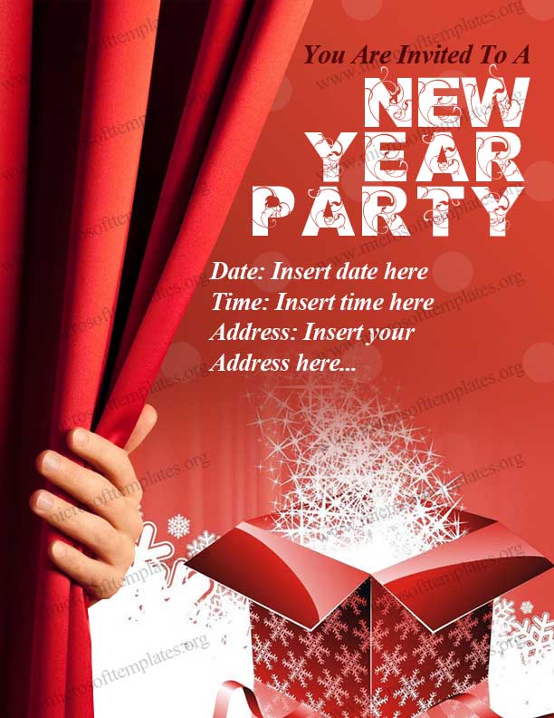 New Year Party Invitation Template Free Invitation Templates MS Office Templates